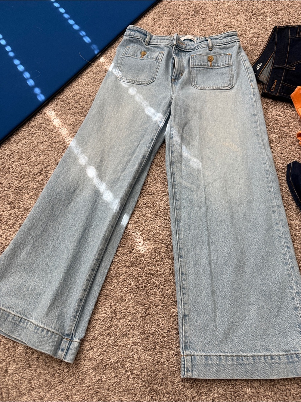 LOFT Light Blue Wide-Leg Jeans